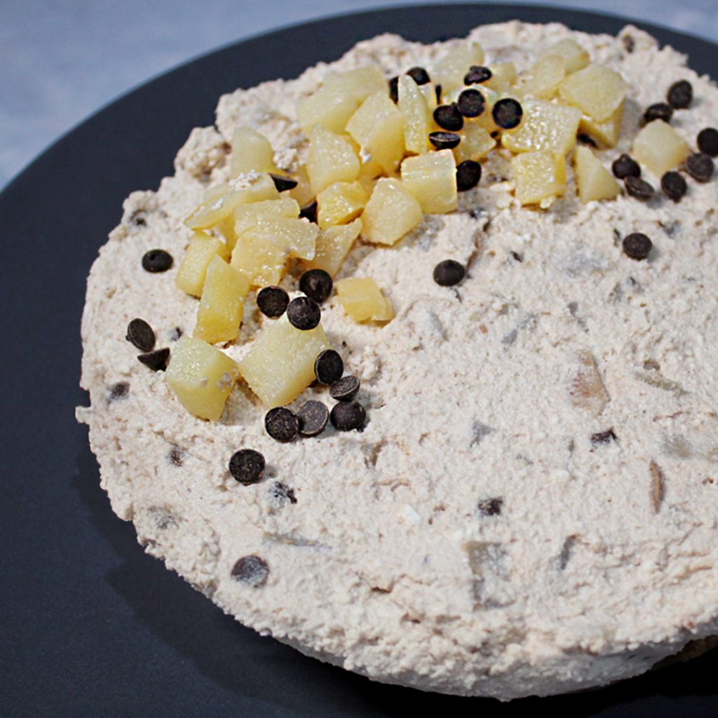 Cheescake con ricotta pere e cioccolato